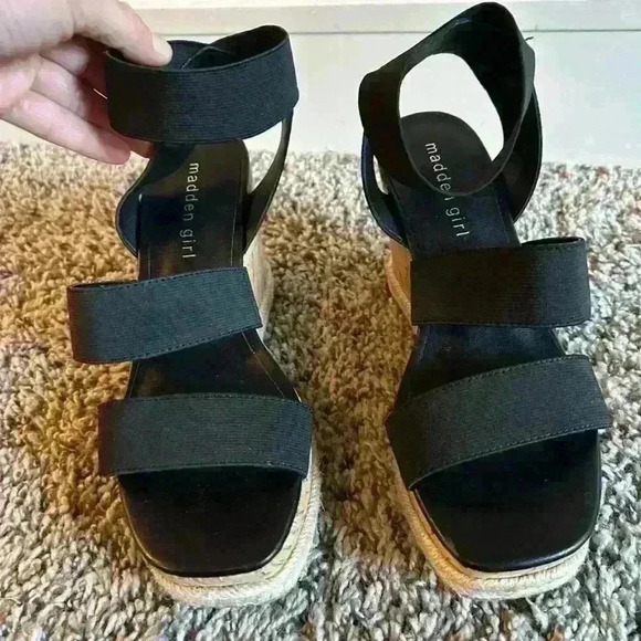 Madden Girl Shoes - Black Madden Girl Women's Marandaa Wedge Sandal size 6m. In great condition!
